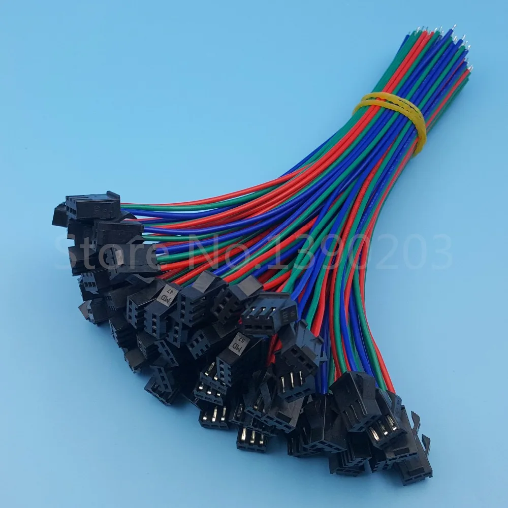 50 пар SM 3Pin шаг 2 54 мм мужской и женский 15 см 22AWG провод разъем для Светодиодный