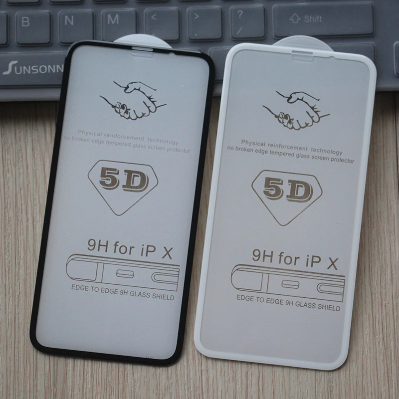 Защитное стекло 5D для iPhone 11 Pro Max X XS XR | Мобильные телефоны и аксессуары