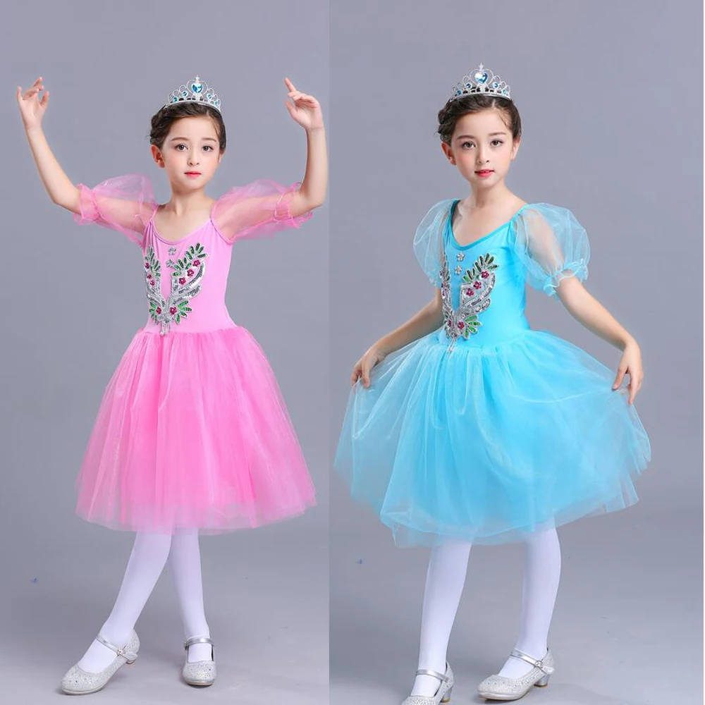 Новые Романтические балетные костюмы Жизель для девочек детское длинное