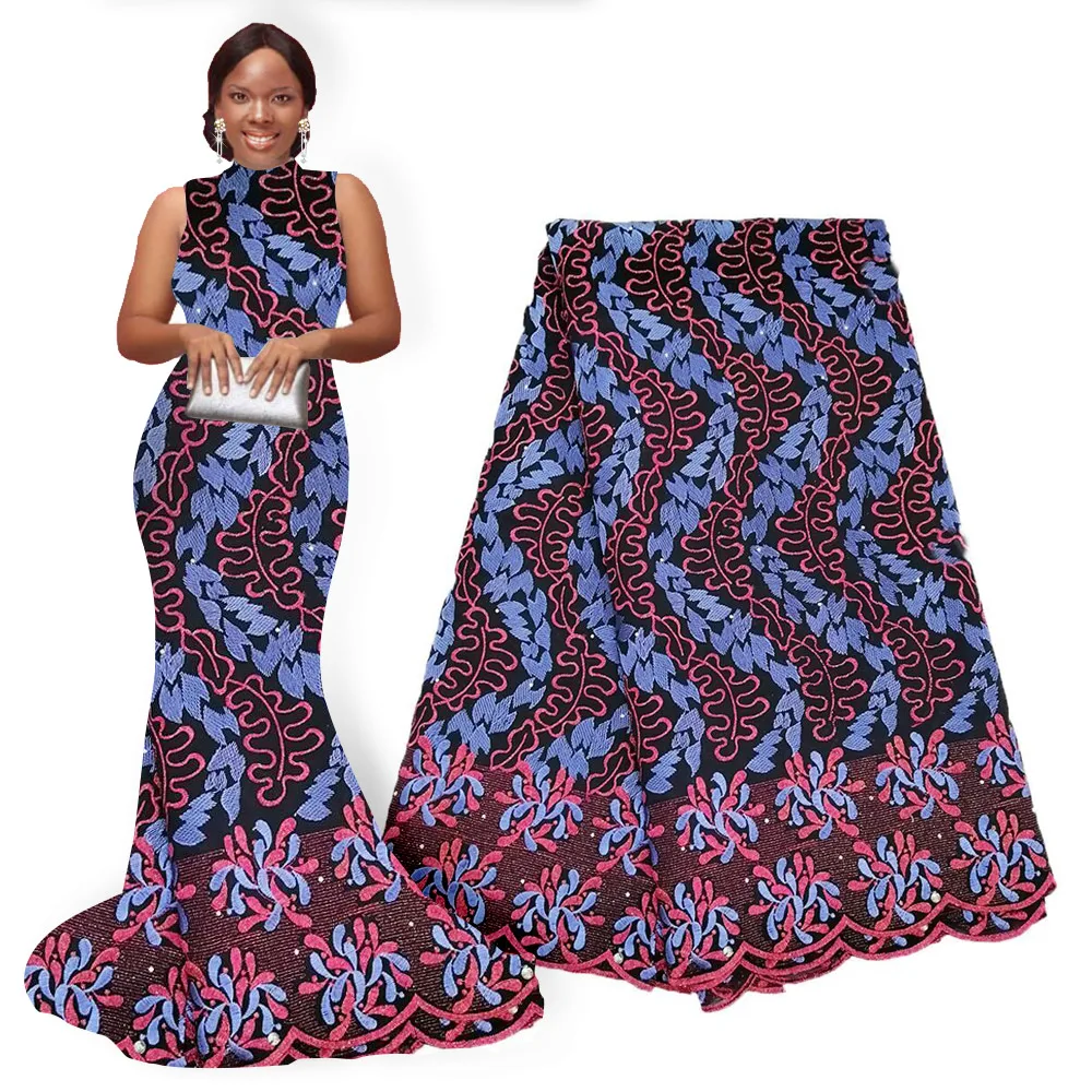 Африканская швейцарская вуаль кружевная ткань Нигерия хлопковая вышивка