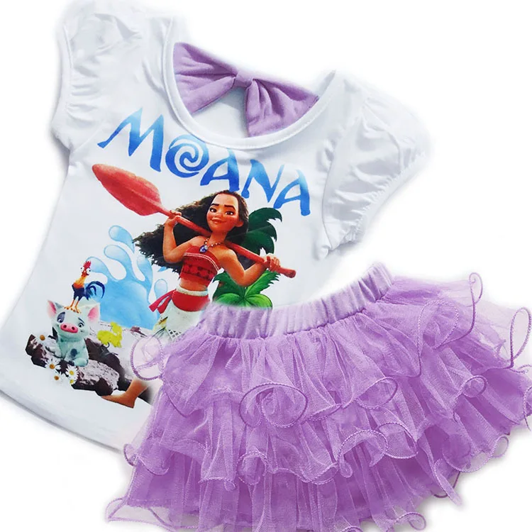 Moana/детская одежда костюмы с троллями спортивный костюм для девочек летние