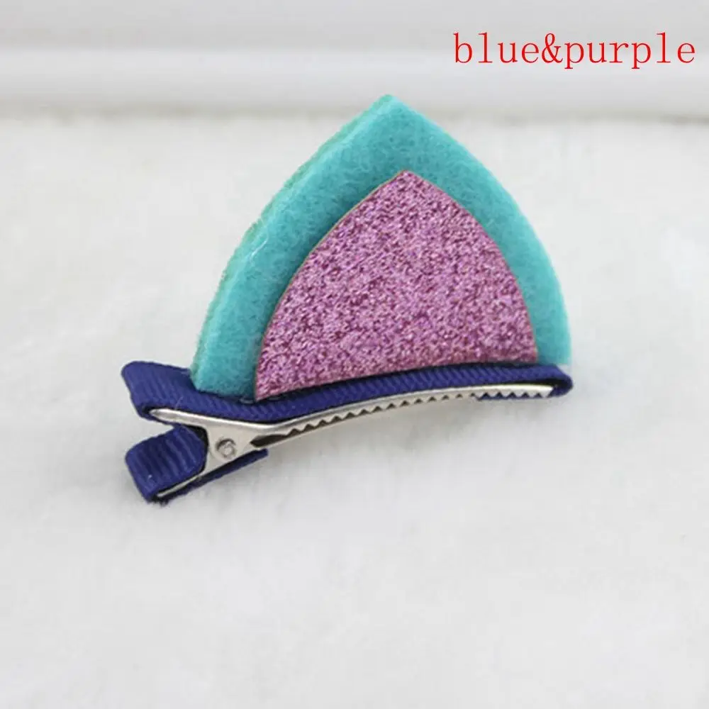 blue purple 1 пара,, новинка, милые забавные 6 цветов, колокольчики, кошачьи ушки, заколка для волос, косплей, аниме, костюм, Хэллоуин, день рождения, аксессуары для волос заколка - Цвет: blue purple
