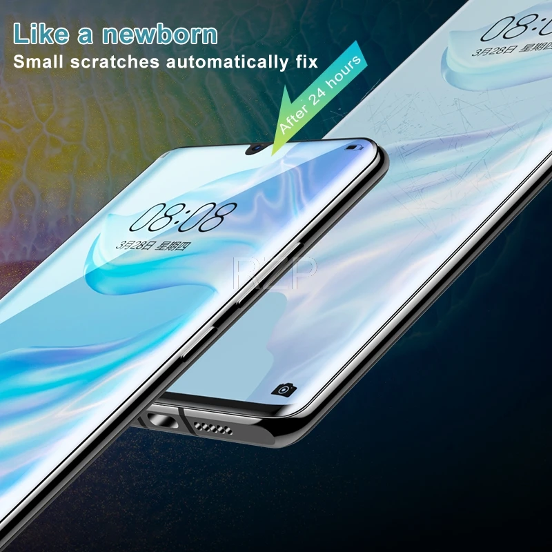 RZP 2 шт. 12D изогнутая полная Защита экрана для Huawei P20 P30 Pro lite 3D мягкая пленка из ТПУ