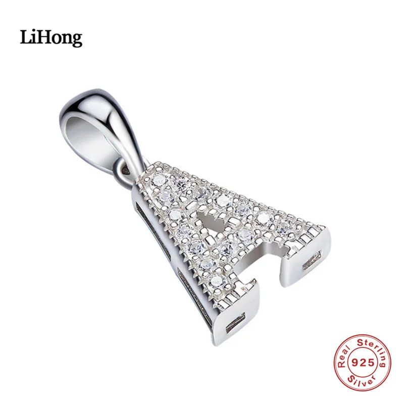Женское ожерелье из серебра 925 пробы с подвеской в виде букв|jewelry necklace women|jewelry crystal