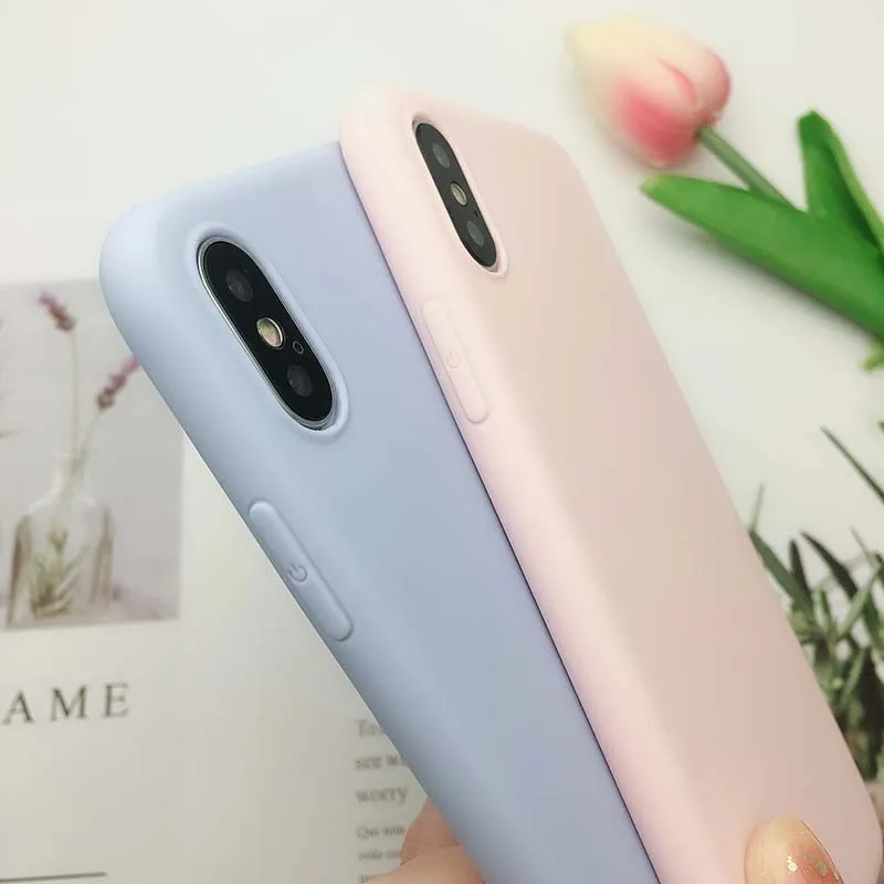 Матовый мягкий чехол из ТПУ карамельных цветов для iPhone 8 7 Plus 6 6s 5 дюймов