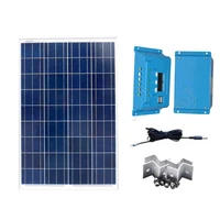 solar kit motorhome 12v 100w baterias solar charge controller regulator 12v24v 10a solar phone charger camping caravan car