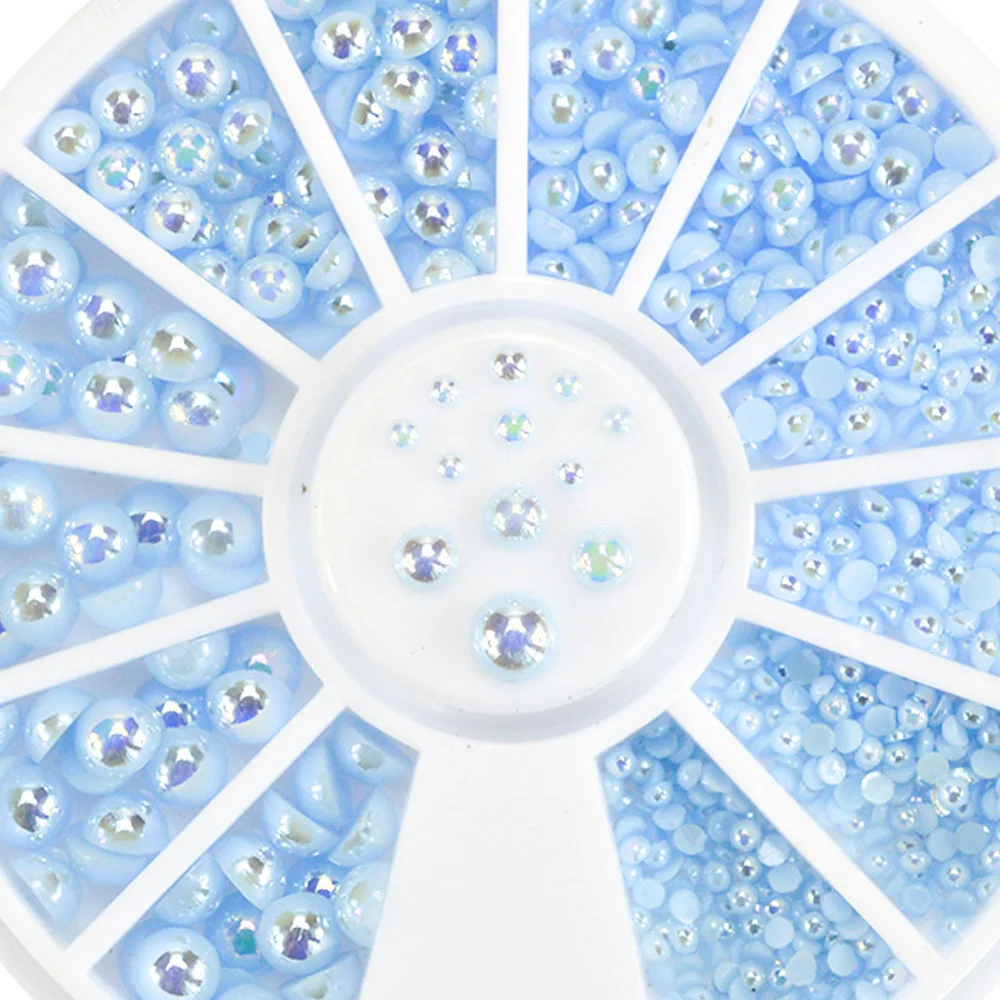 1 шт. жемчужина для ногтей AB Блестящий светло голубой горный хрусталь дизайна