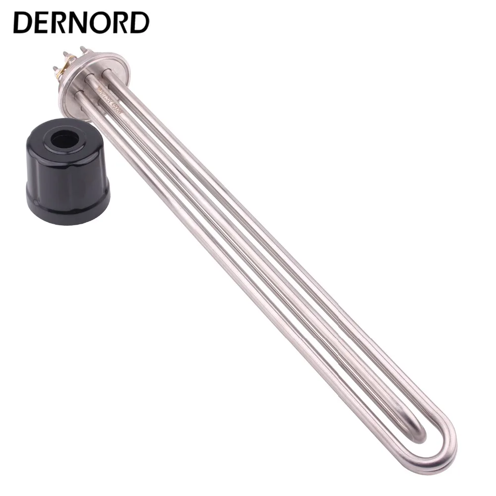 DERNORD 2 Tri clamp Heating Element OD64mm 220V/380V Low Watt Density Heater for Home Brewery and Distillery Tank 4.5KW 6KW 9KW
