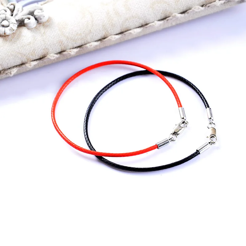 Fashion Classic Rope Leather Black Bracelet Red Thread Line Jewelry String For Women Men Lobster Bracelets SL501 | Украшения и