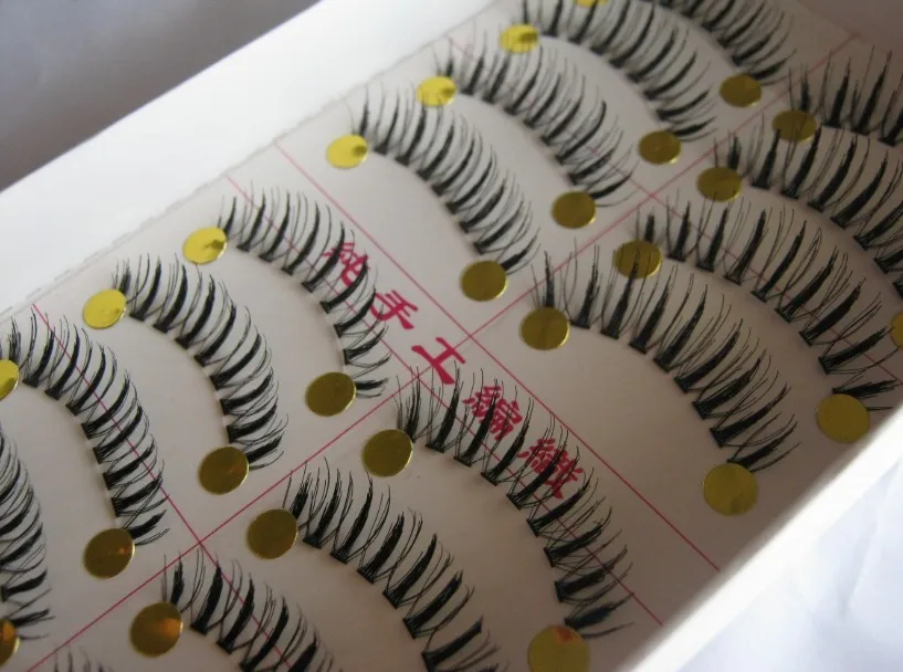 Бесплатная доставка Длинные Накладные ресницы 10 пар/лот натуральные