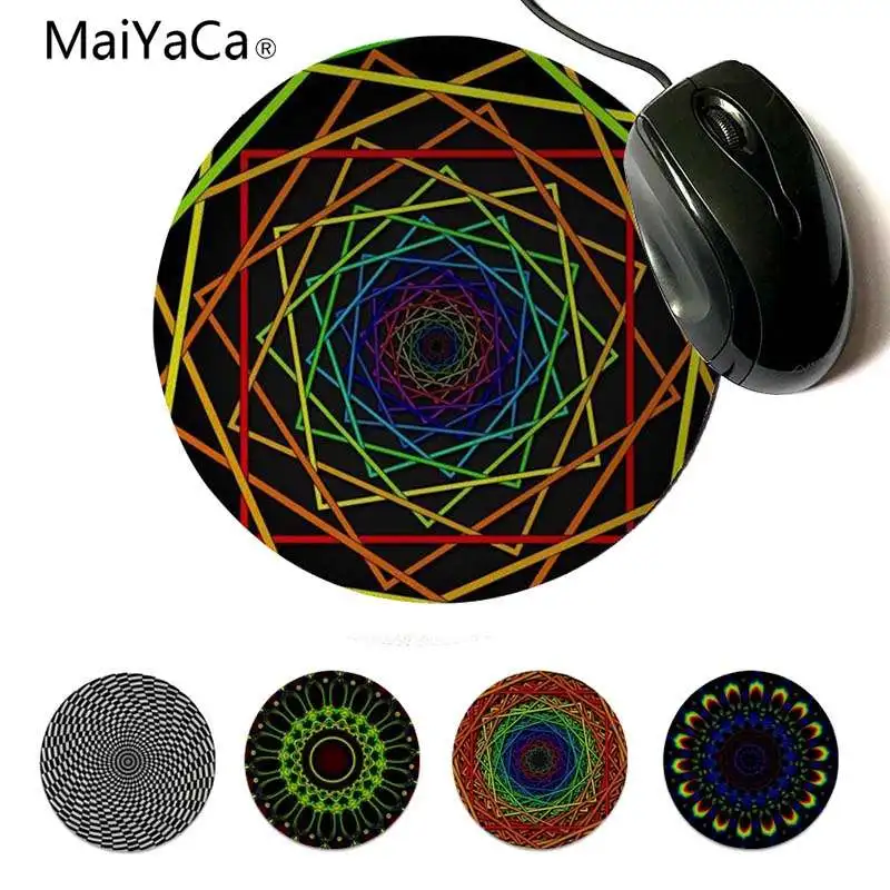

MaiYaCa пользовательский цвет кожи полоса 3D маленький коврик для мыши ПК компьютерный коврик круглый коврик для мыши 22x22 см 20x20 см