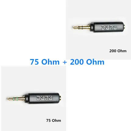 75 ohm 200 ohm DUNU проводник наушники импедансный разъем 75 150 200 Ом шумоподавление адаптер 3,5 мм разъем сопротивление уменьшить шум фильтр штекер - Цвет: 75 ohm 200 ohm