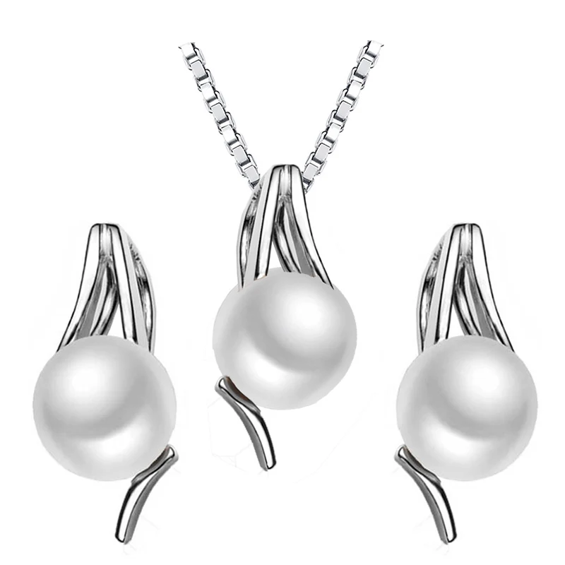 

Sinya 925 sterling silver fine jewelry sets with natural freshwater pearls earring pendant necklace for women biggest promotion