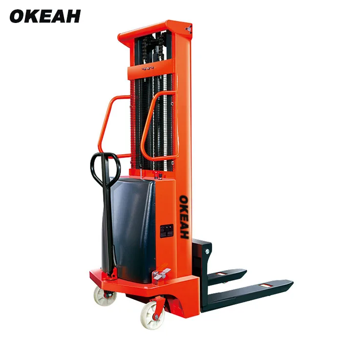 Высота подъема 3 м полуэлектрический штабелер грузоподъемностью 1000 кг поставка