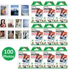 Подлинная 100 листов Fujifilm Instax Mini белая пленка для Fuji 7s 8 9 11 мгновенная фотокамера SP2 SP1 LINK принтер
