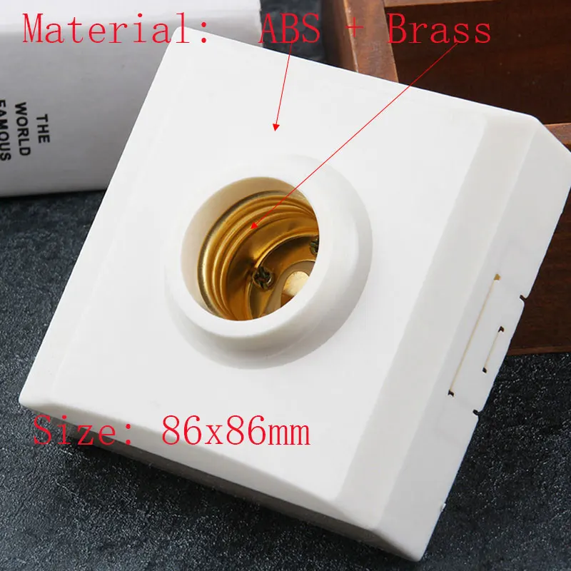 SUNLI HOUSE 20PCS/lot E27 Lamp Base Socket for LED Light Lampholder Fitting Square Shape Bulb holder Accessories | Освещение