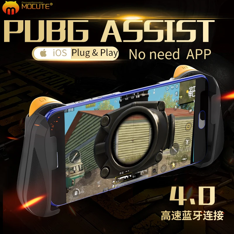 MOCUTE 057 Bluetooth Gamepad PUBG Controller Gaming Trigger for Mobile Fire Button Aim Key Shooter IPhone | Электроника
