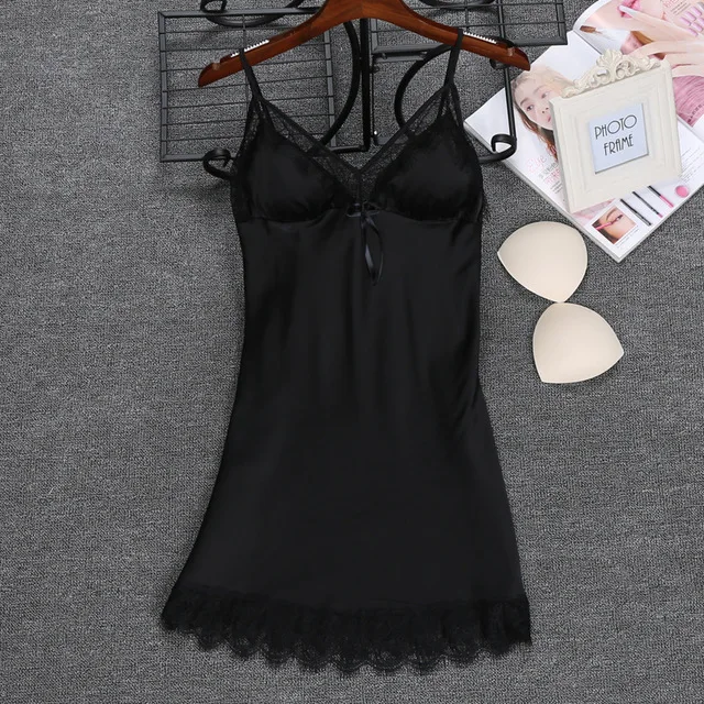 dress black Сексуальное женское кимоно из вискозы, белый халат для невесты, невесты, подружки невесты, Свадебный халат, комплект, кружевная отделка, одежда для сна, Повседневная Домашняя одежда, ночное белье - Цвет: dress black
