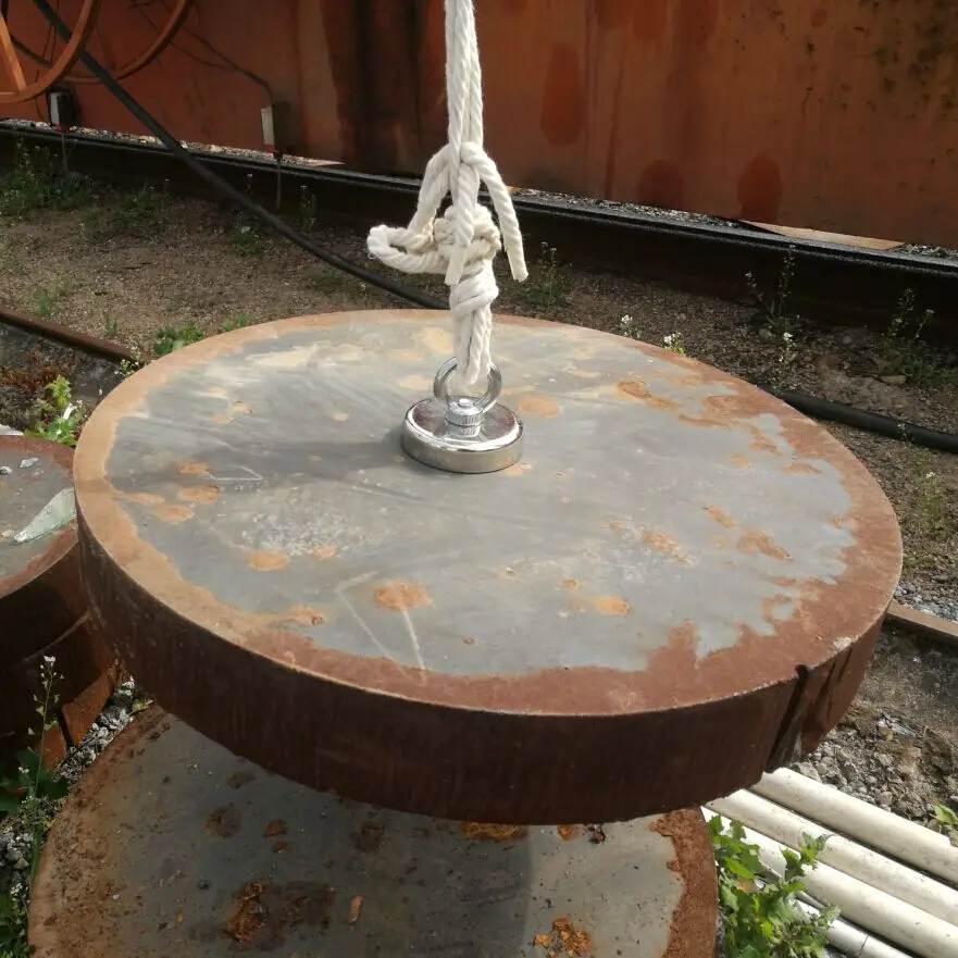 

1PC 500KG Magnetic Pull-force Neodymium Recovery Fishing Magnet With eye bolt Searching Salvage Metal Detecting Treasure Hunting