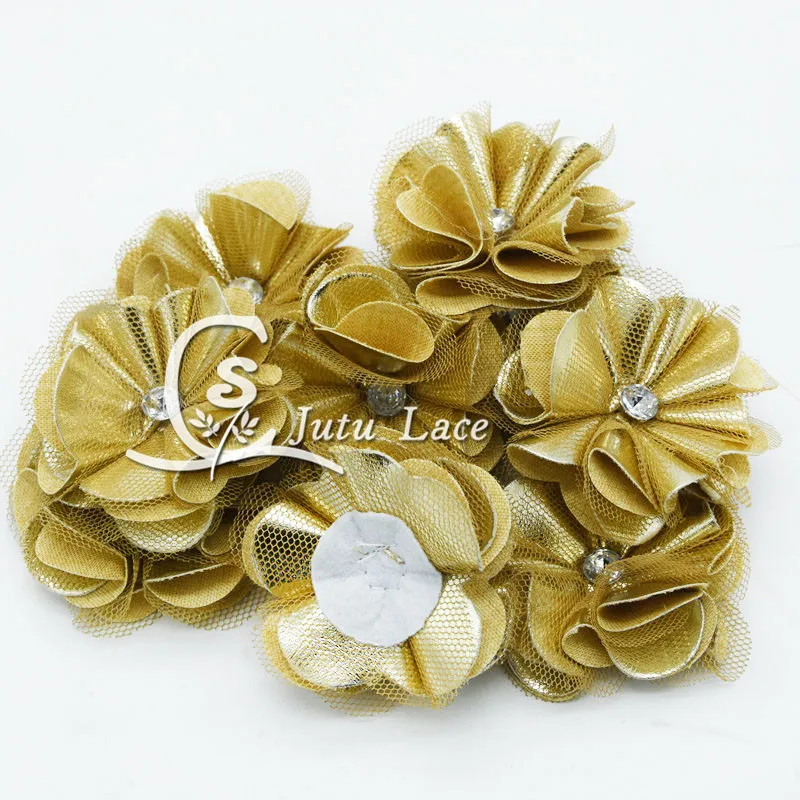 

50 pcs/lot , 5.5 cm PU leather fabric pearl flower hair flower for headband hair accessories