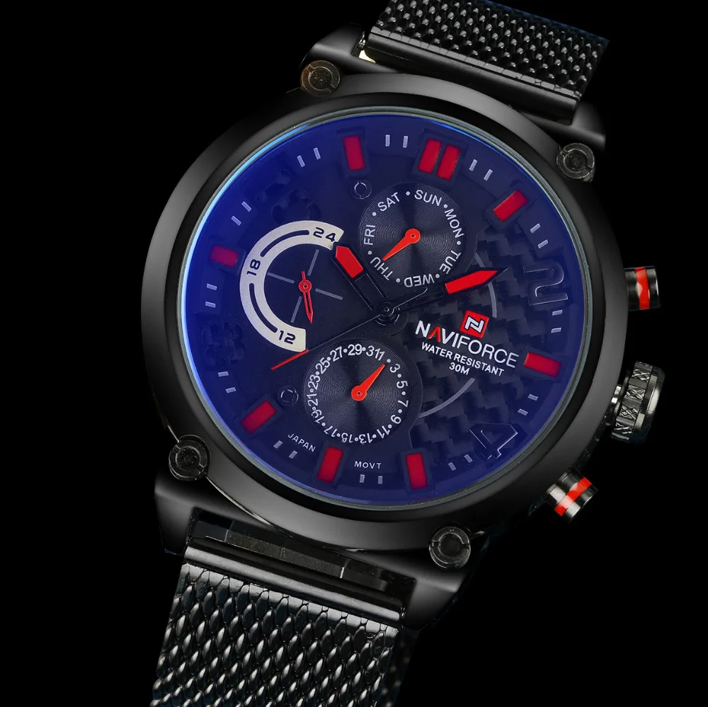 Часы наручные Naviforce Мужские кварцевые люксовые брендовые аналоговые модные