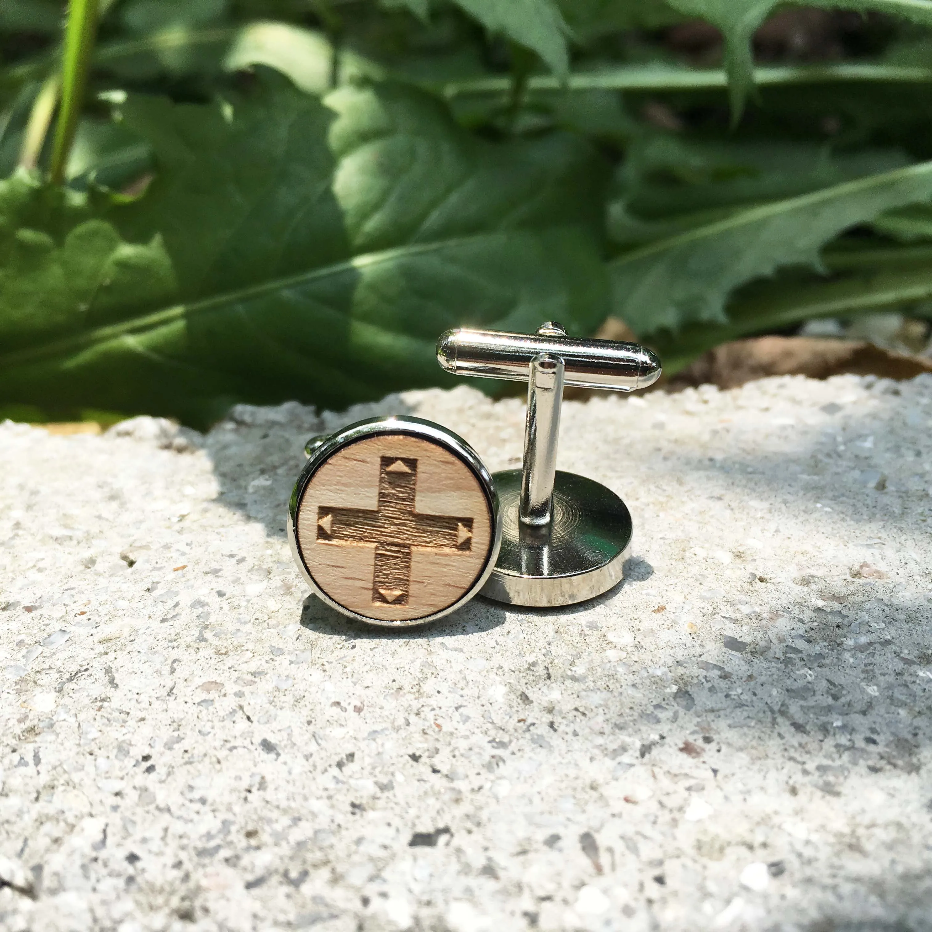 Пуговицы деревянные Запонки контроллер Деревянные ювелирные изделия геймер PS