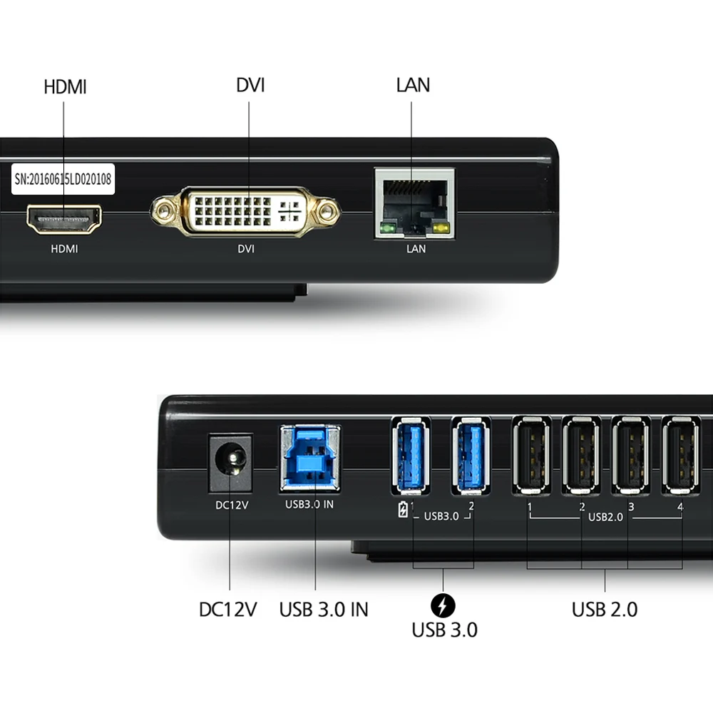 Wavlink USB 3,0 Универсальная док-станция с двойным дисплеем Поддержка HDMI/DVI/VGA с 6 портами usb внешний гигабитный Ethernet HD 1080p