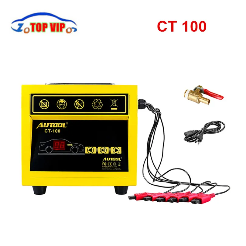 DHL Бесплатная Offical AUTOOL CT100 очиститель топливного инжектора 110В/220В CT 100