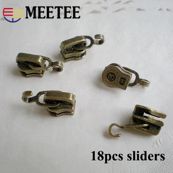 Meetee 3 ярдов металлическая молния бронзового цвета 3# размер DIY аксессуары ручной работы u-образный код стоппер ползунки для одежды сумочка Сумочка поставка кошелька