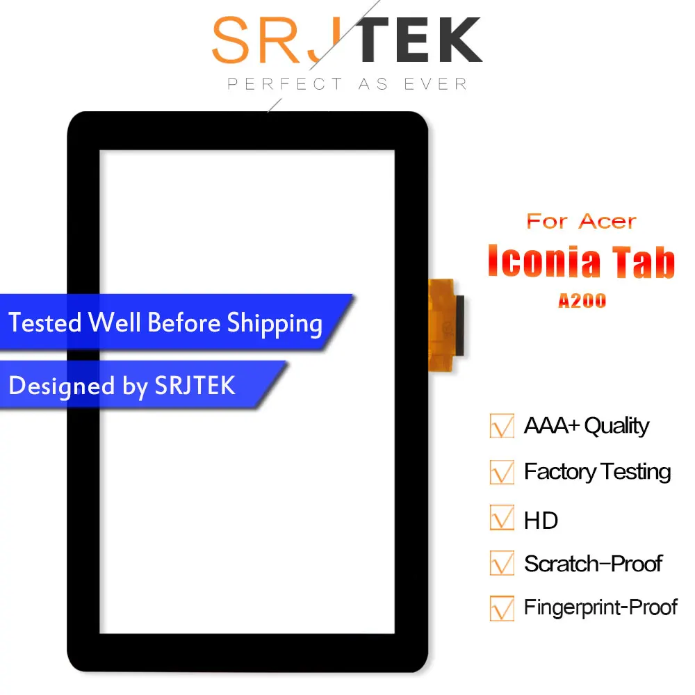 SRJTEK 10 1 &quotдля Acer Icona Tab A200 планшетный ПК передний наружный сенсорный экран панель