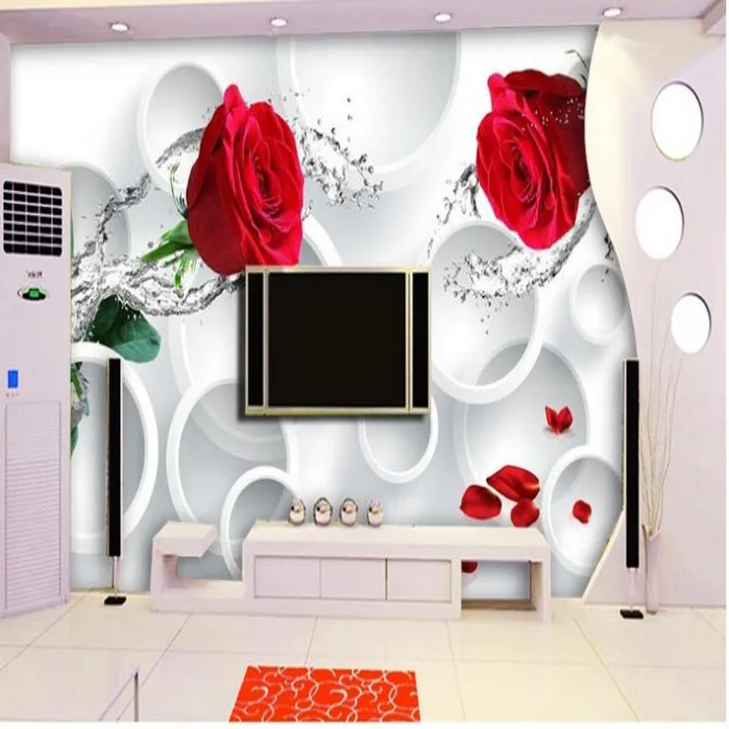 Широкомасштабная роспись wellyu очаровательные Соблазнительные розы 3D обои на