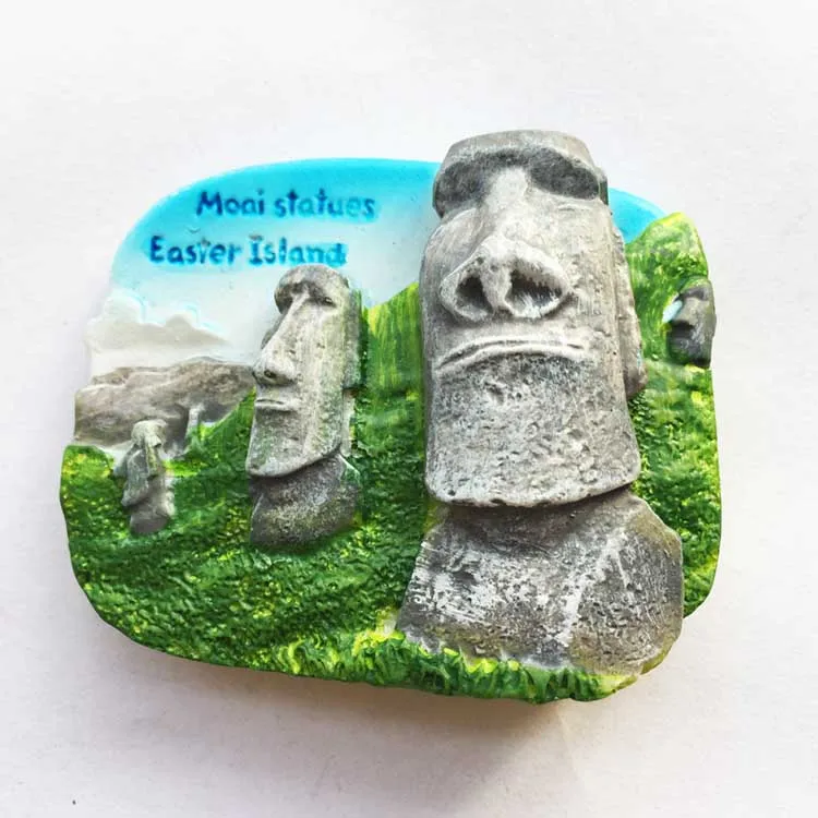 Культурное наследие Чили пасхальный остров каменная статуя Moai стерео магнит на