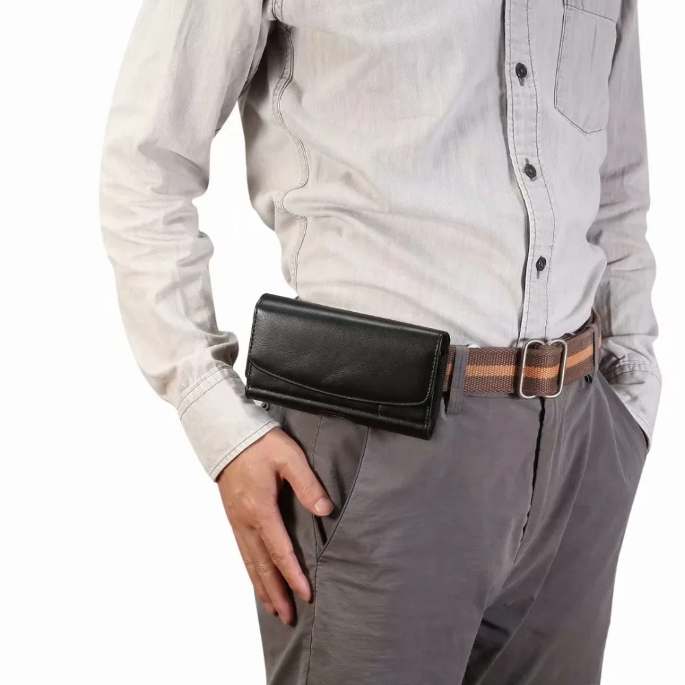 pu leather pouch holster belt clip case for poco f1 f2 x2 m2 pro mi 10 ultra redmi k30 ultra black shark 3 bag free global shipping
