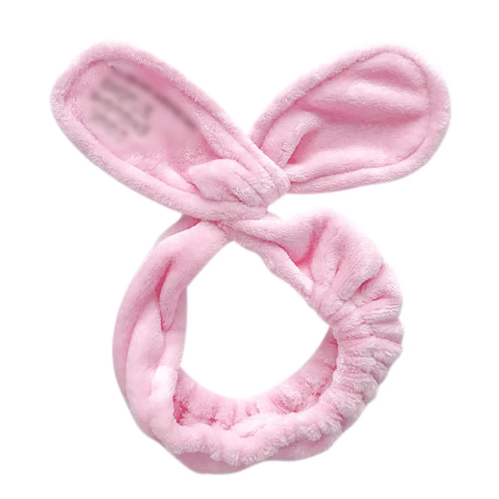 1 шт. кроличьи ушки мыть фланелет обруч для волос женщин ванная комната оголовье