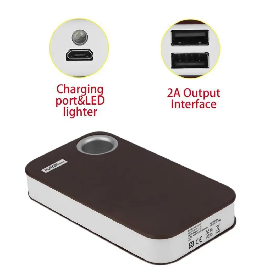 Dual USB 5*18650 Батарея Мощность случаях банк DIY банка Box не прилагаются ЖК дисплей