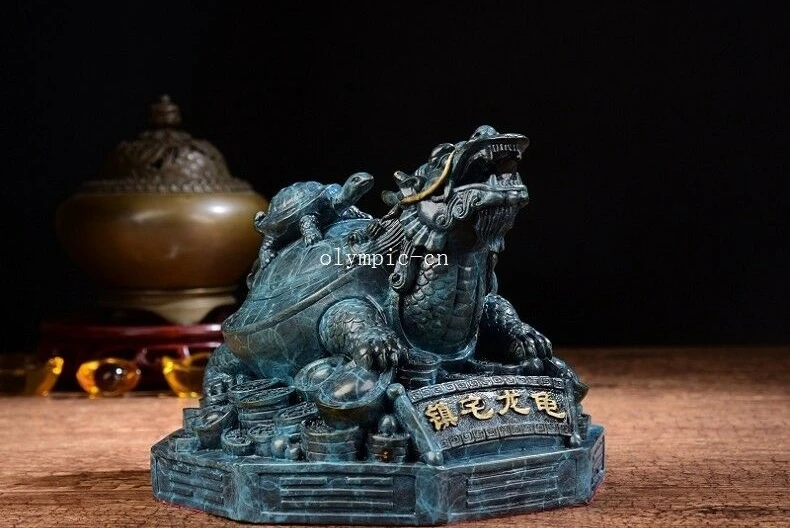 7'' bronze exorcise evil spirits bring treasure Eight-Diagram dragon turtle | Дом и сад