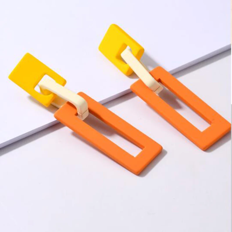 Серьги акриловые в стиле ретро ярких цветов | Украшения и аксессуары