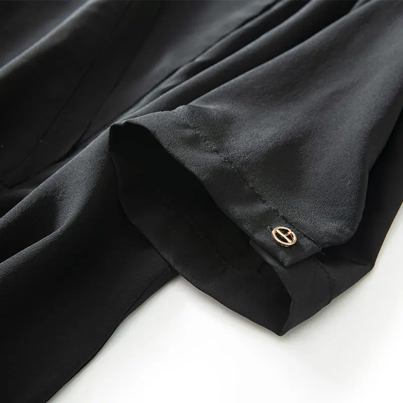 Блузка женская Тяжелая шелковая с V-образным вырезом 2 цвета | Женская одежда