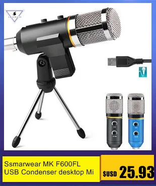 MK F100TL USB конденсаторный звукозаписывающий микрофон с подставкой студийный профессиональный проводной Skype компьютер Kareoke микрофон