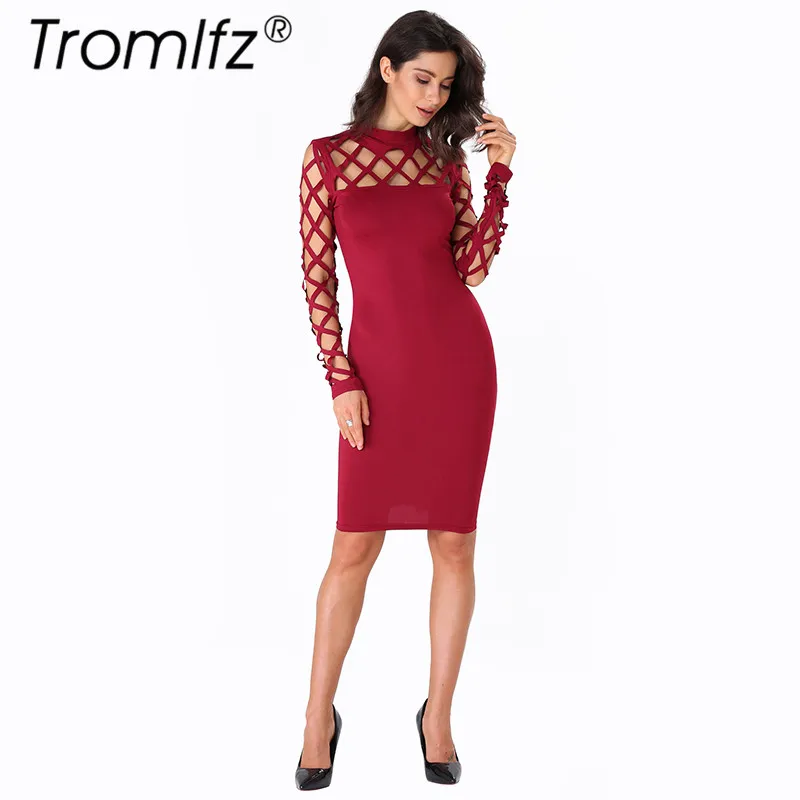 Tromlfz Горячее предложение 2019 сексуальное женское кружевное платье с длинным
