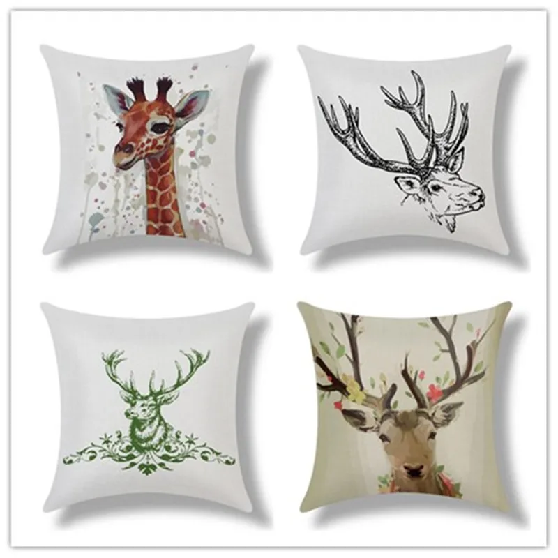 Американский рождество в стиле оленей декор подушка Almofada домой белье хлопок