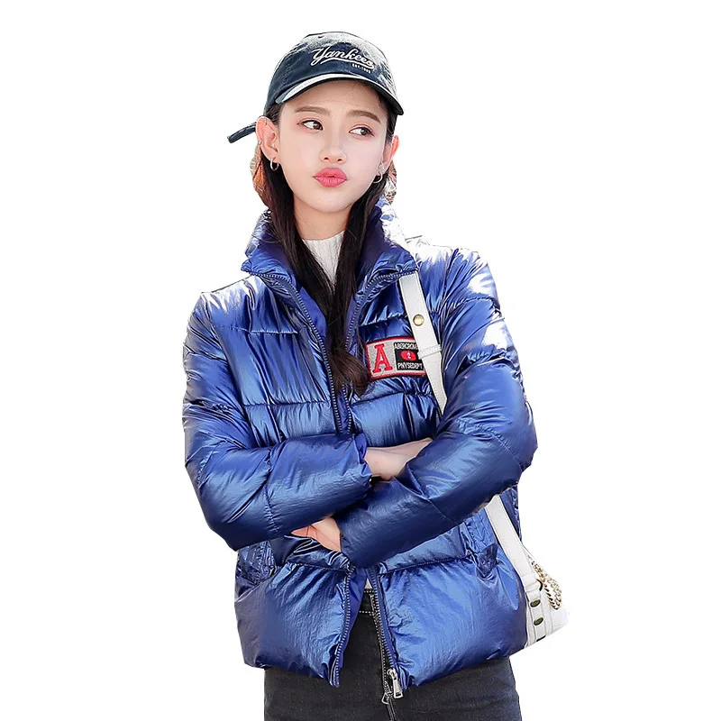 Горячая Распродажа 2019 новые парки женские зимние Глянцевые Женские пальто