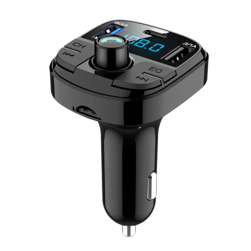 Tikigogo QC3.0 Quick Charge type-C 3 USB Автомобильное зарядное устройство Handsfree Bluetooth автомобильный комплект Google Assistant fm-передатчик автомобильный mp3-плеер