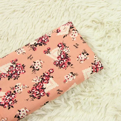 half meter cotton plain pulp fabric gilt flower pure cotton handmade DIY patchwork bag cloth B47