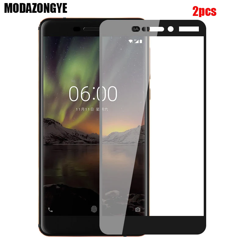 Закаленное стекло для Nokia 6 2018 2 шт. Защита экрана 1 TA 1068 1050 1043 1016 1045 закаленное с