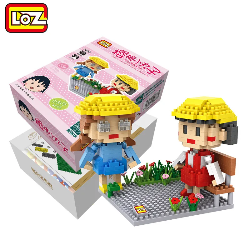 Chibi Maruko Чан 4 Стили По Выбору Сцены Edition Микрочастиц LOZ Строительные Блоки ABS Ранние