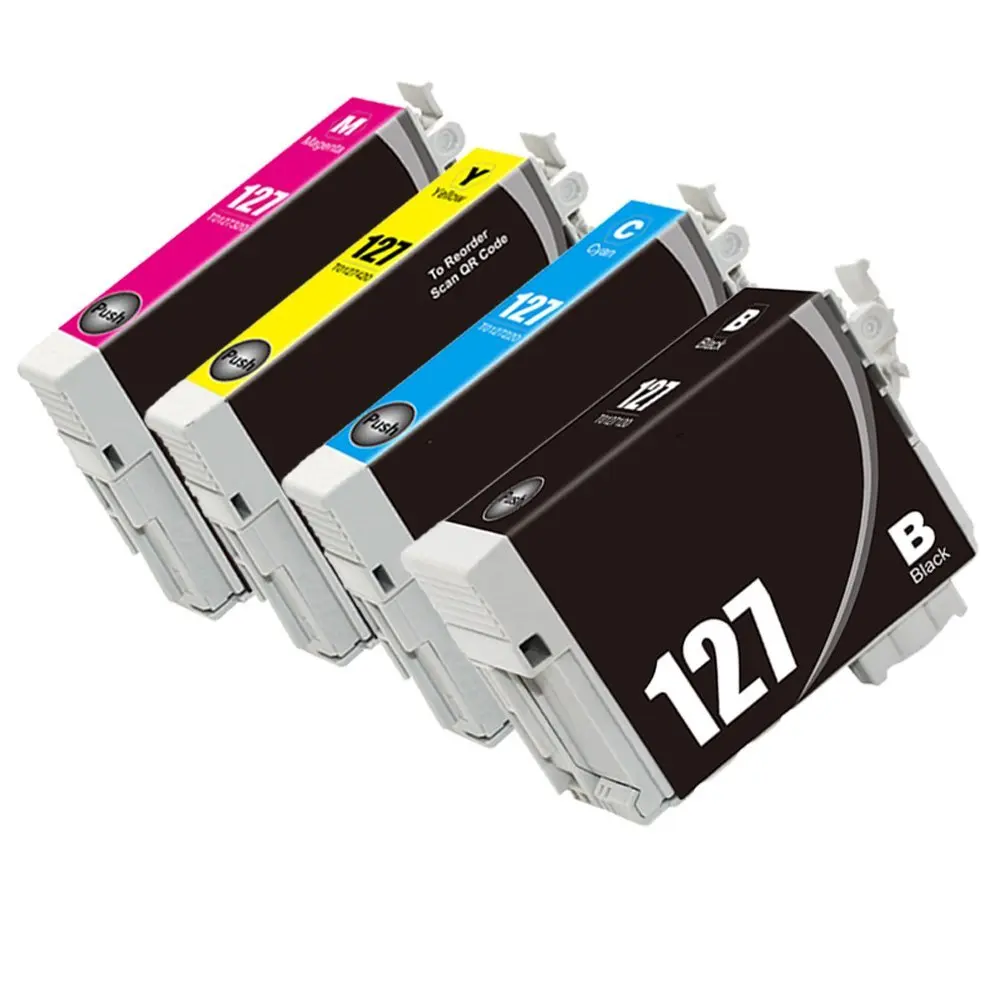 4 шт. в упаковке 127 картридж совместимый с Epson Stylus NX625 NX530 рабочей силы 633 630 635 840 645 WF
