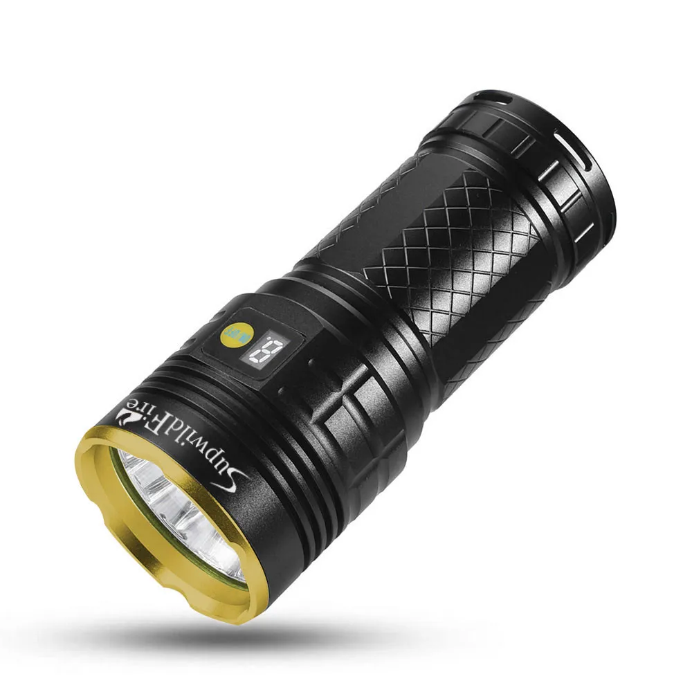 ISHOWTIENDA фонарик SupwildFire 18 x XM-L T6 светодио дный Мощность цифровой Дисплей охоты Flashligt супер яркий ослепительный эффект# G30