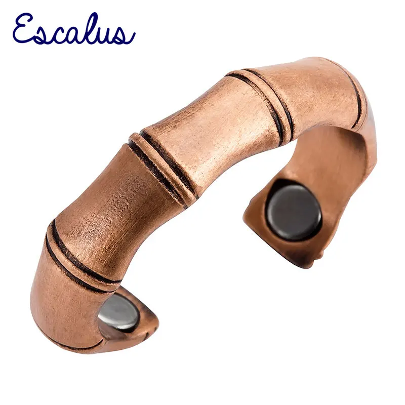 Escalus магнитный браслет для женщин кольцо из античной меди и бамбука с - Фото №1