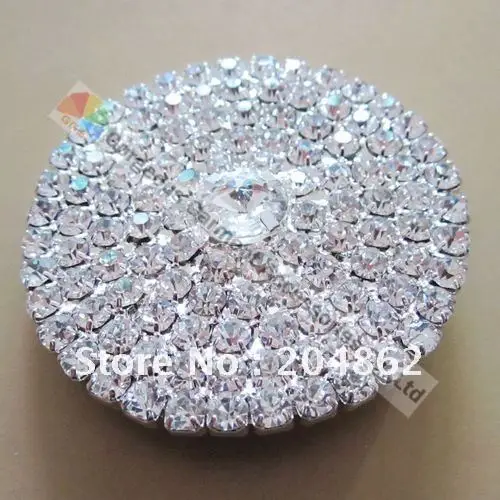 Круглые декоративные прозрачные кристаллы в чешском стиле 10 шт. 50 мм большие